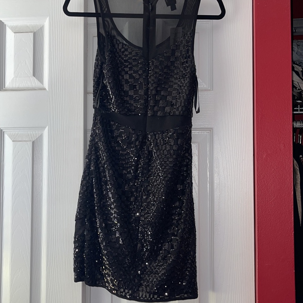 NWT 2B Bebe black sequin mini dress size XS - Picture 4 of 11